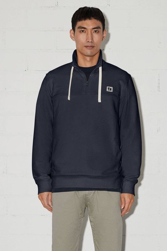 s.Oliver - Big Size - Sweater - Donkerblauw - Regular Fit