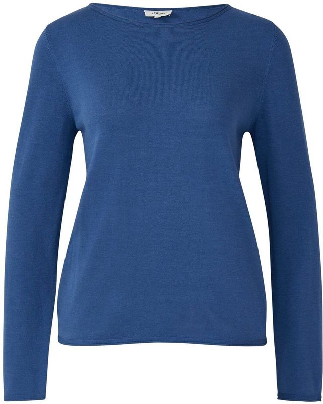 s.Oliver RED LABEL - Gebreide Damespullover - Mêlee - Mix van Katoen en Viscose