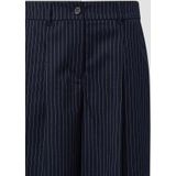 s.Oliver - Broek - Beige - Wide Leg - Mid Waist - Gestreept