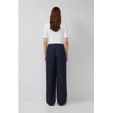 s.Oliver - Broek - Beige - Wide Leg - Mid Waist - Gestreept