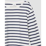 T-shirt - Cropped - Lange Mouwen - Geribbelde Katoenmix