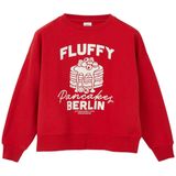 Sweatshirt - Print - Katoenmix - Geribde Boorden