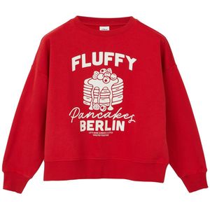 Sweatshirt - Print - Katoenmix - Geribde Boorden