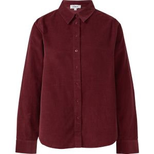s.Oliver RED LABEL - Overhemdblouse - Effen - Regular Fit - Lange Mouwen - Puur Katoen