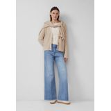 s.Oliver - Gebreid Vest - Champagne - V-hals - Lange Mouw