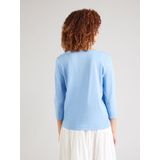 s.Oliver - Shirt - Lichtblauw - Katoen - V-hals - Driekwart Mouw