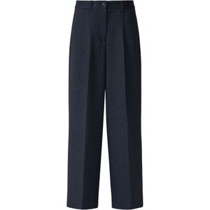 Broek - Krijtstreep - Harembroek - Hoge Taille - Wijde Pijpen - Zachte Interlockjersey