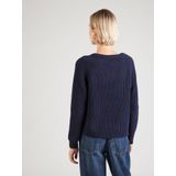 s.Oliver - Trui - Marine - Knitwear - Ronde Hals - Lange Mouw