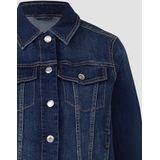 s.Oliver - Jeansblazer - Blauw - Met Zakken - Lange Mouwen