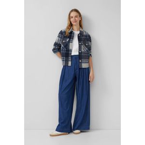 Jeans - Krijtstrepen - Vloeiende Broek - Hoog Oplopend - Extra Wijde Pijpen