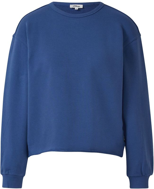 s.Oliver - Sweatshirt - Blauw - Effen - Lange Mouw