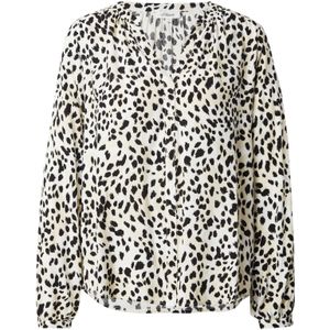 Blouse - Offwhite Leo - Lange Mouwen - Regular Fit - V-hals