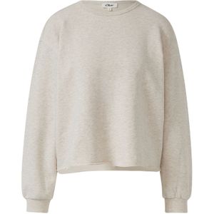 s.Oliver - Sweatshirt - Crème - Effen - Lange Mouw