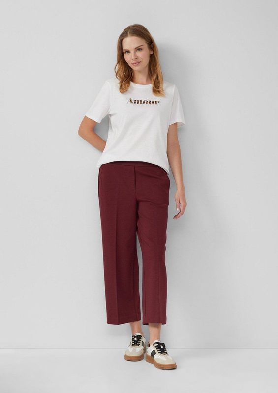 Capri Broeken - Gestructureerde Culottes - Met Elastische Tailleband