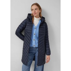 s.Oliver RED LABEL - Gewatteerde Lange Jas - Slim Fit - Met Afneembare Capuchon