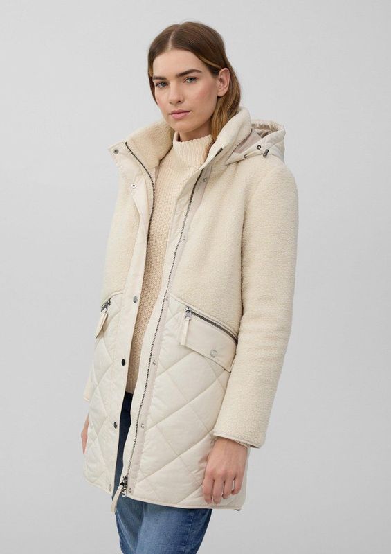 Regular fit lange jas van teddybont met wattering