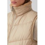 Outdoor - Gewatteerd Vest - Omkeerbaar - Met Imitatiebont - Vaste Capuchon