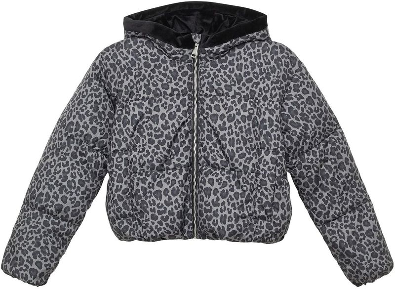 Buitenjas - Luipaardprint - Pufferjas - Met Fleece Gevoerde Capuchon - Teddy-Pluche Binnenkant