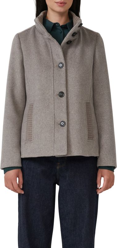 Slim fit jack met wol