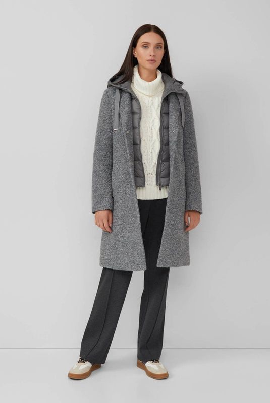 s.Oliver RED LABEL - Lange Jas - Mêlee - Regular Fit - Met Capuchon