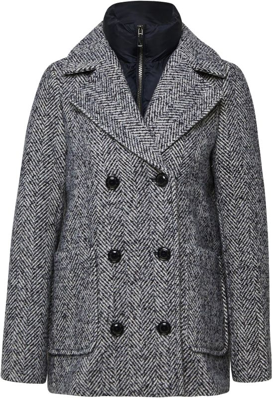 s.Oliver - Tussenmantel - Navy - Klassieke Mantel - Korte Pasvorm