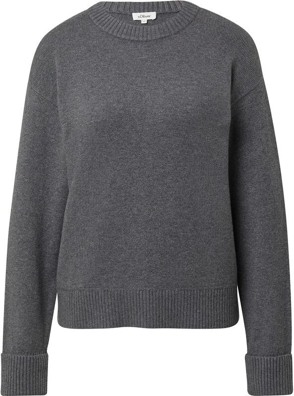 s.Oliver RED LABEL - Relaxed Fit - Gebreide Pullover - Katoenmix met Wol