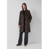 s.Oliver RED LABEL - Regular Fit - Lange Jas - Luipaardpatroon