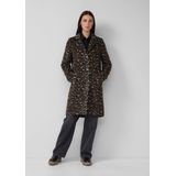 s.Oliver RED LABEL - Regular Fit - Lange Jas - Luipaardpatroon