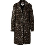 s.Oliver RED LABEL - Regular Fit - Lange Jas - Luipaardpatroon