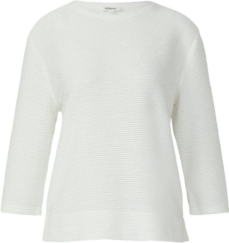 Sweatshirt - Lichtgrijs - Zacht - 3/4 Mouwen