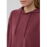 s.Oliver - Sweatshirt - Bordeaux - Capuchon met Trekkoord - Losse Pasvorm