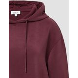 s.Oliver - Sweatshirt - Bordeaux - Capuchon met Trekkoord - Losse Pasvorm