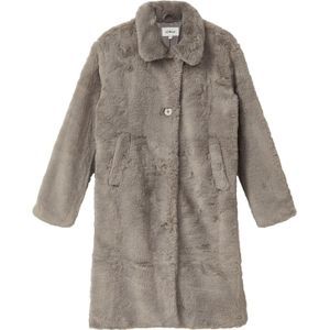 s.Oliver RED LABEL - Lange Jas - Imitatiebont - Regular Fit - Platte Kraag