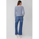 T-shirt - Zacht - Gestreept - Lange Mouwen - Boothals - Slanke Pasvorm