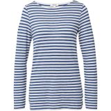 T-shirt - Zacht - Gestreept - Lange Mouwen - Boothals - Slanke Pasvorm