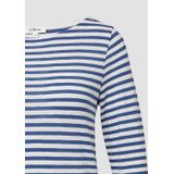 T-shirt - Zacht - Gestreept - Lange Mouwen - Boothals - Slanke Pasvorm
