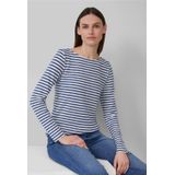 T-shirt - Zacht - Gestreept - Lange Mouwen - Boothals - Slanke Pasvorm