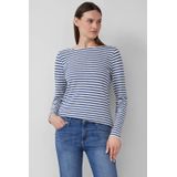 T-shirt - Zacht - Gestreept - Lange Mouwen - Boothals - Slanke Pasvorm