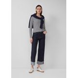 T-shirt - Zacht - Gestreept - Lange Mouwen - Boothals - Slanke Pasvorm