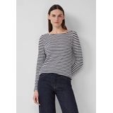 T-shirt - Zacht - Gestreept - Lange Mouwen - Boothals - Slanke Pasvorm