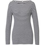 T-shirt - Zacht - Gestreept - Lange Mouwen - Boothals - Slanke Pasvorm