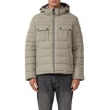 s.Oliver - Gewatteerde Jas - Dk Beige - Met Capuchon en Rijgkoord