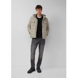 s.Oliver - Gewatteerde Jas - Dk Beige - Met Capuchon en Rijgkoord