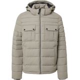 s.Oliver - Gewatteerde Jas - Dk Beige - Met Capuchon en Rijgkoord