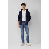 Vest - Katoenmix - Met Capuchon - Normale Pasvorm - Geribde Boorden