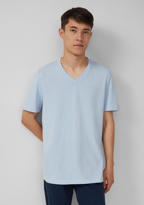 s.Oliver - T-Shirt - Katoen - V-hals