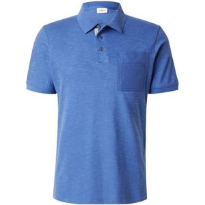 s.Oliver - Shirt - Blauw - Polokraag - Kwartmouw