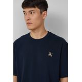 T-shirt - Zware Jersey - Relaxte Pasvorm - Met Borduursel