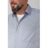 Shirt - Gewassen - Regular Fit - Met Button-Down-Kraag en Borsttasche