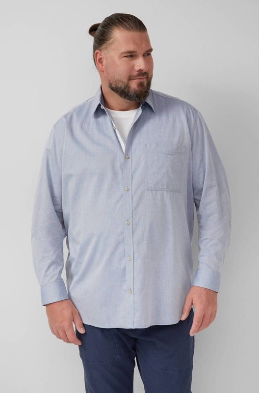 Shirt - Gewassen - Regular Fit - Met Button-Down-Kraag en Borsttasche